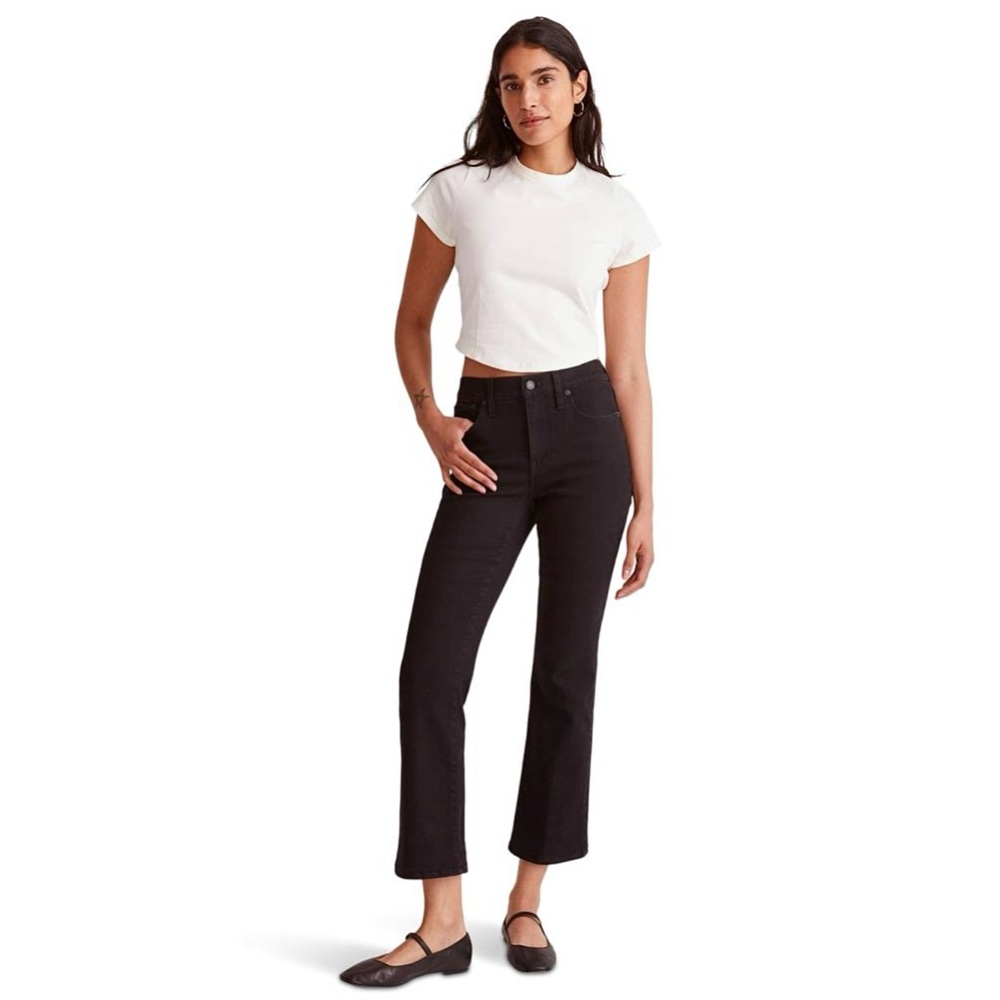 Madewell Kick Out Crop Jeans Black Size 31